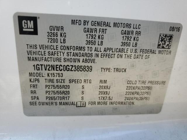 1GTV2NEC0GZ385839 GMC Sierra K1500 Slt