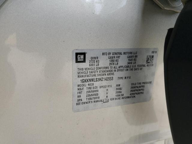 1GKKNNLS3HZ142553 GMC Acadia Slt-2