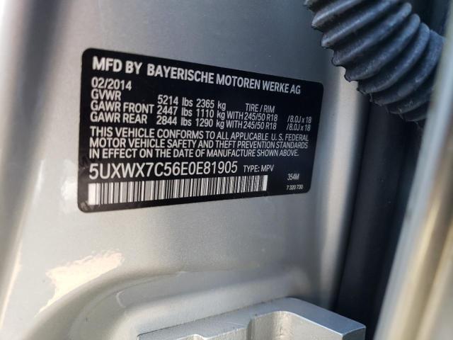 5UXWX7C56E0E81905 BMW X3 Xdrive35i