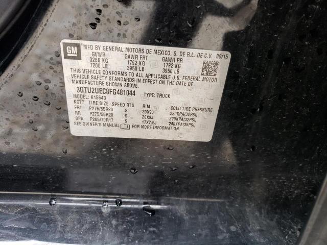 3GTU2UEC8FG481044 GMC Sierra K1500 Sle
