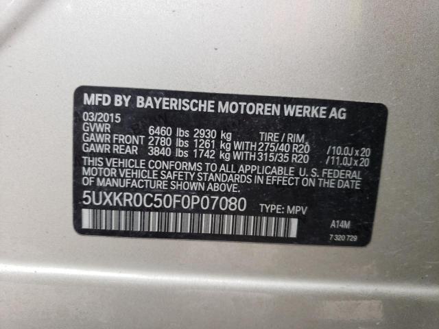 5UXKR0C50F0P07080 BMW X5 Xdrive35i