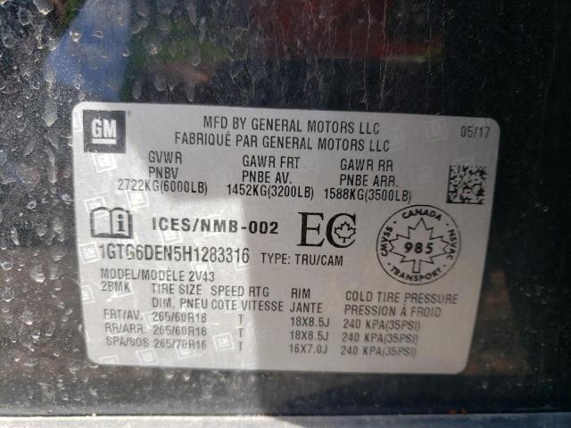 1GTG6DEN5H1283316 GMC CANYON SLT