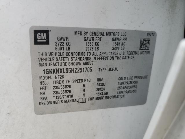 1GKKNXLS5HZ251706 GMC Acadia Denali