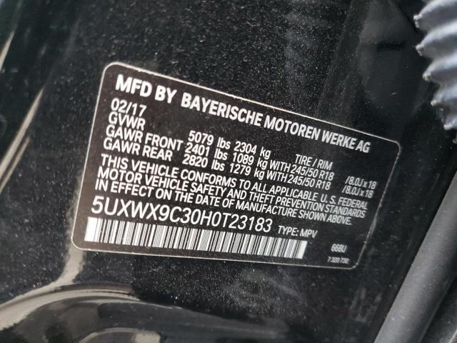 5UXWX9C30H0T23183 BMW X3 Xdrive28i