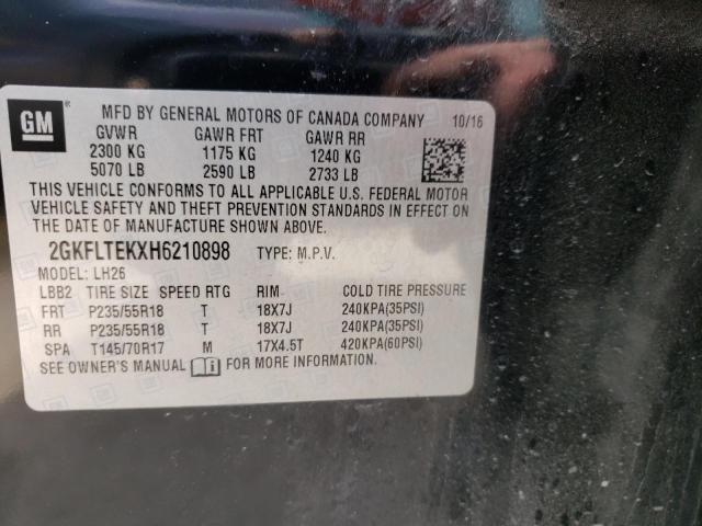 2GKFLTEKXH6210898 GMC Terrain Sle