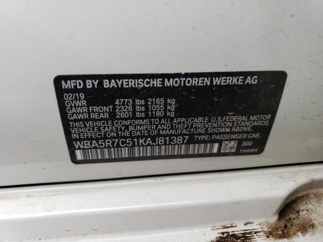 WBA5R7C51KAJ81387 BMW 330XI