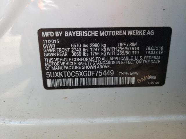 5UXKT0C5XG0F75449 BMW X5 Xdr40e