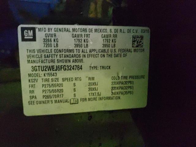 3GTU2WEJ6FG324784 GMC Sierra K1500 Denali