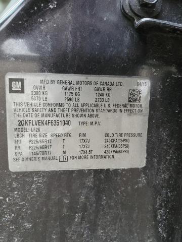 2GKFLVEK4F6351040 GMC Terrain Sle