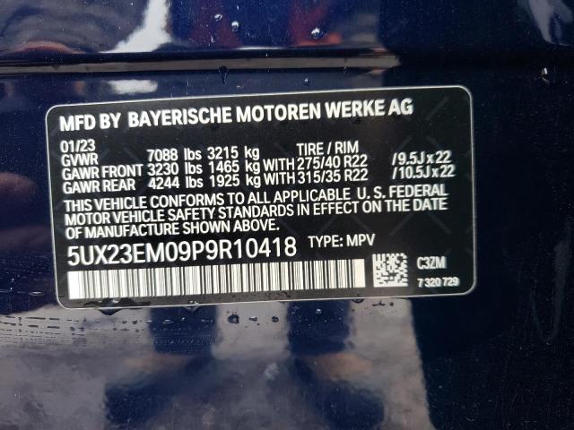 5UX23EM09P9R10418 BMW X7 Xdrive40i