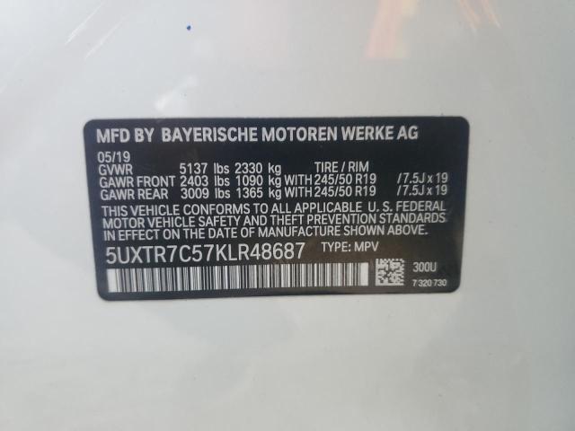 5UXTR7C57KLR48687 BMW X3 Sdrive30i