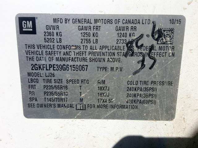 2GKFLPE39G6159067 GMC Terrain Slt
