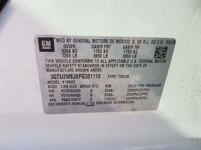 3GTU2WEJXFG331110 GMC Sierra K1500 Denali