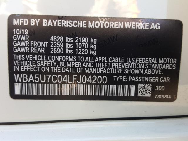 WBA5U7C04LFJ04200 BMW M340I