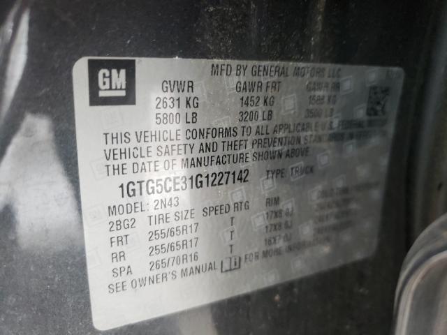 1GTG5CE31G1227142 GMC CANYON SLE