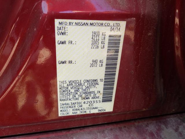 1N4AL3AP3EC420355 Nissan ALTIMA 2.5