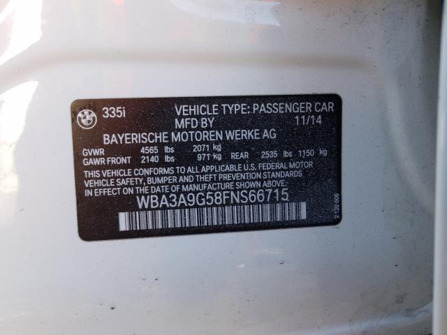 WBA3A9G58FNS66715 BMW 335 I