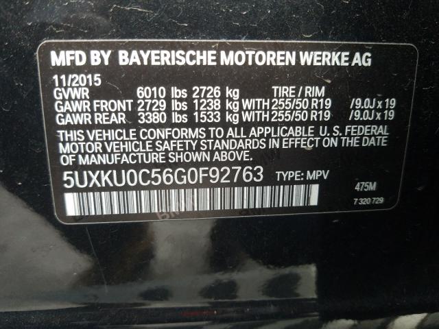 5UXKU0C56G0F92763 BMW X6 Sdrive35i