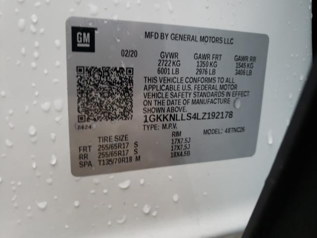 1GKKNLLS4LZ192178 GMC Acadia At4