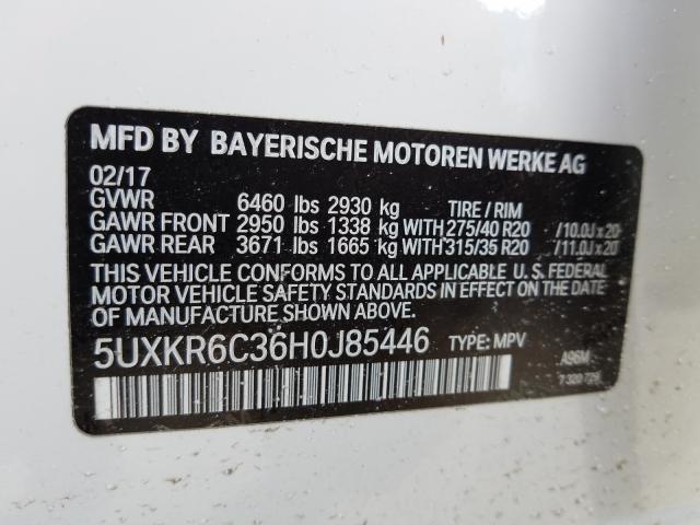 5UXKR6C36H0J85446 BMW X5 Xdrive50i