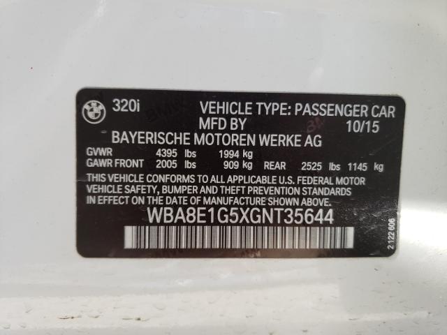WBA8E1G5XGNT35644 BMW 320 I