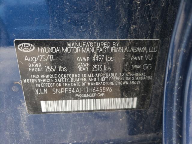 5NPE34AF1JH645896 Hyundai Sonata Sport