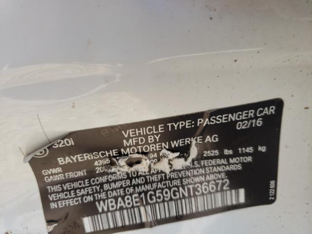 WBA8E1G59GNT36672 BMW 320 I
