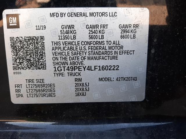 1GT49PEY4LF160222 GMC Sierra K2500 At4