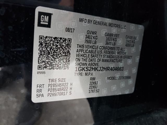 1GKS2HKJ2HR404663 GMC YUKON XL DENALI