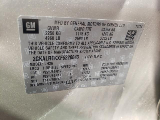 2GKALREKXF6220843 GMC Terrain Sle