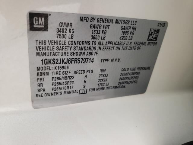 1GKS2JKJ6FR579714 GMC YUKON XL DENALI