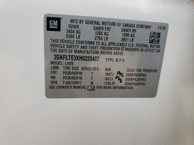 2GKFLTE3XH6228407 GMC Terrain Sle