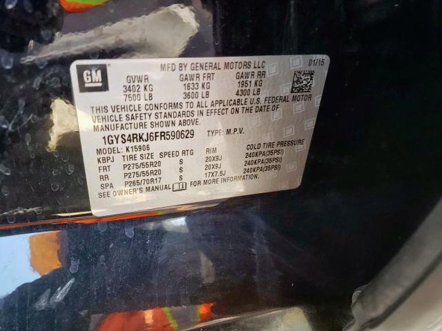 1GYS4RKJ6FR590629 Cadillac ESCALADE ESV
