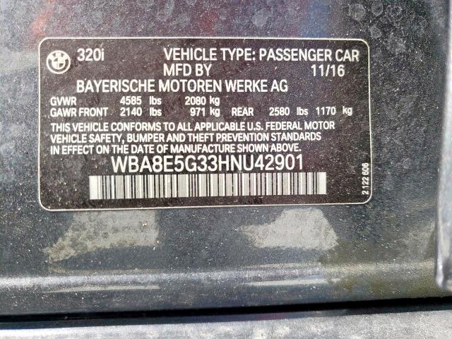 WBA8E5G33HNU42901 BMW 320 XI