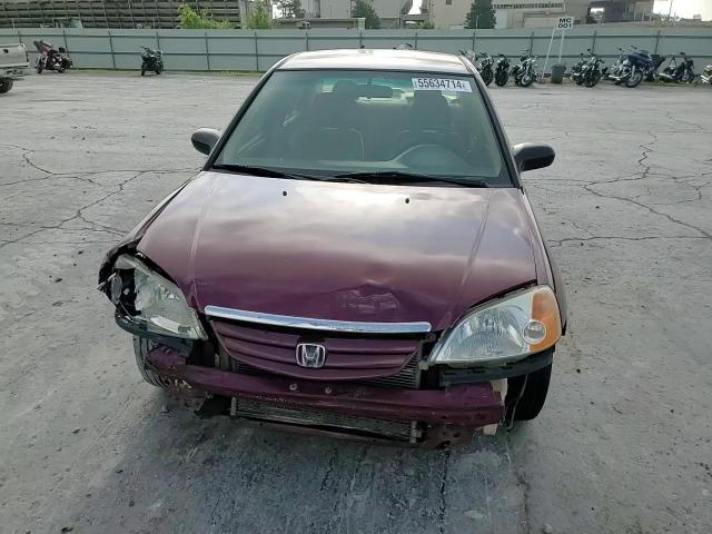 2003 Honda Civic Lx VIN: 2HGES16533H584193 Lot: 55634714