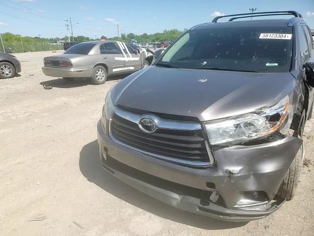 2016 Toyota Highlander Limited VIN: 5TDDKRFHXGS292468 Lot: 58123304