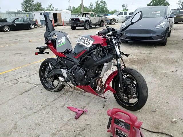 2024 Kawasaki Ex650 P VIN: ML5EXEP10RDAC5850 Lot: 64000635