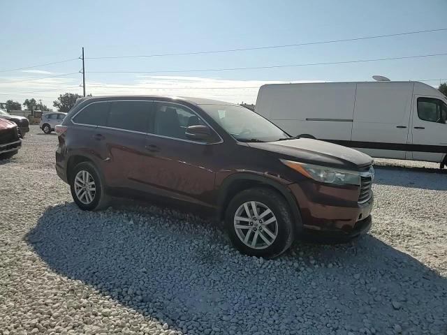 2015 Toyota Highlander Le VIN: 5TDZKRFH5FS105528 Lot: 81892975