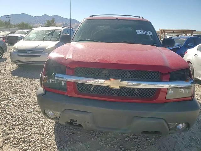 2002 Chevrolet Avalanche K1500 VIN: 3GNEK13T32G352894 Lot: 81139275