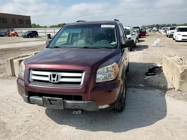 2007 Honda Pilot Ex VIN: 2HKYF18487H521186 Lot: 81723755