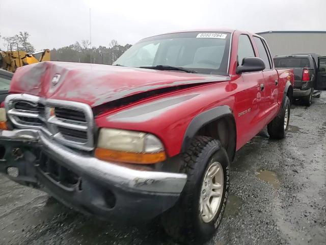 2002 Dodge Dakota Quad Slt VIN: 1B7HG48N62S532124 Lot: 80801094