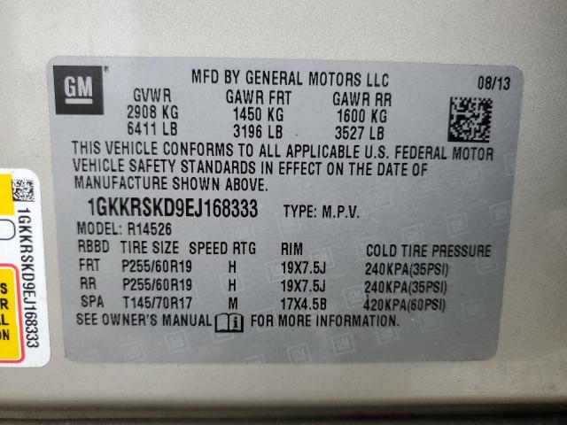 1GKKRSKD9EJ168333 GMC Acadia Slt-2