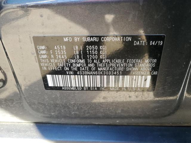 4S3BNAN60K3033451 Subaru Legacy 2.5i Limited