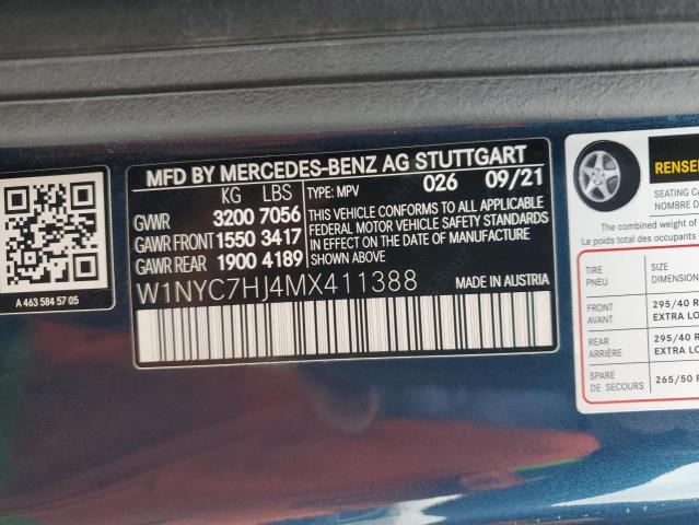 W1NYC7HJ4MX411388 Mercedes-Benz G 63 AMG