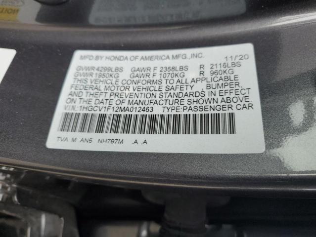 1HGCV1F12MA012463 Honda ACCORD LX