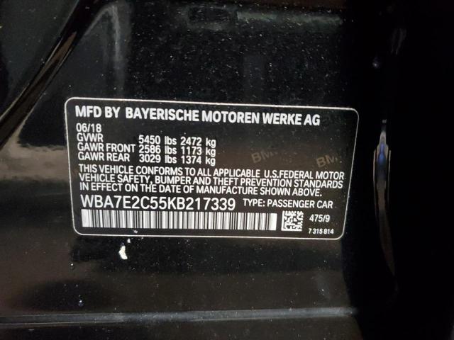 WBA7E2C55KB217339 BMW 740 I