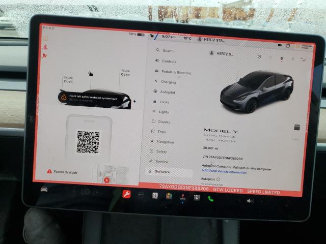 7SAYGDEE3NF386208 Tesla Model Y
