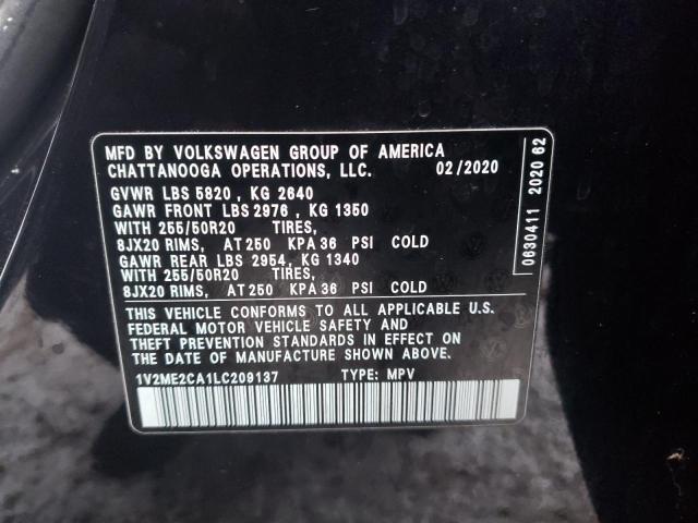 1V2ME2CA1LC209137 Volkswagen Atlas Cross Sport Sel