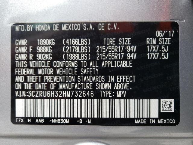3CZRU6H32HM732646 Honda HR-V LX