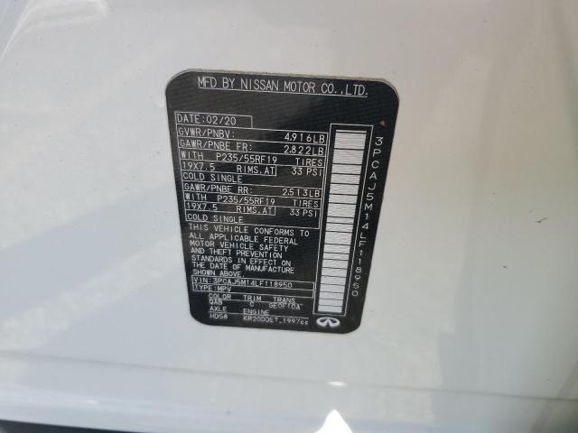 3PCAJ5M14LF118950 Infiniti Qx50 Pure